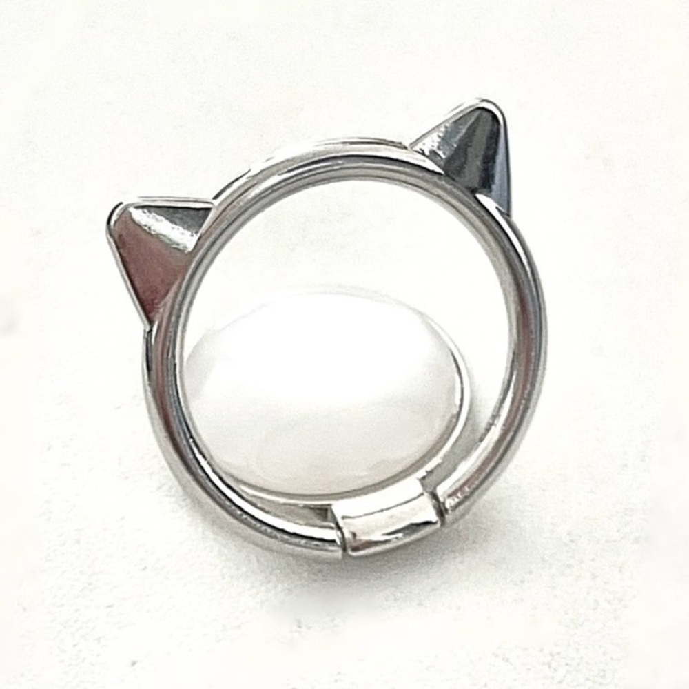 5 for $25! Kitty Cat Moonstone - Pearl Look Ring Cellphone Holder! - Picture 5 of 5